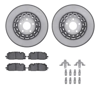 R1 Concepts WDUH1-73166 Carbon Series Brake Rotors W/ 5000 Oep Brake Pads & Hdw
